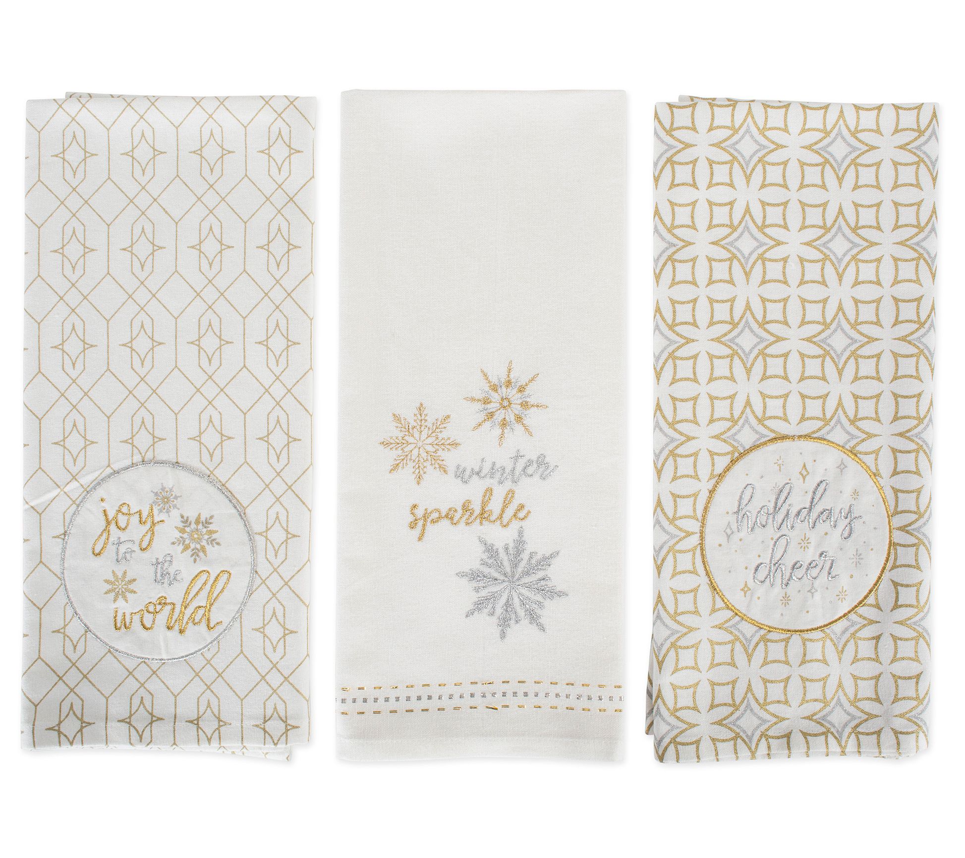 Design Imports French Terry Assorted Kitchen Towel Set/3 