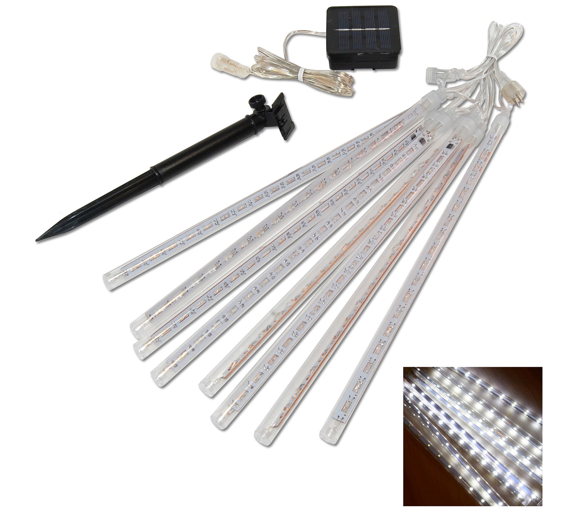 LumaBase Solar Powered Meteor Lights with 8 Light Tubes