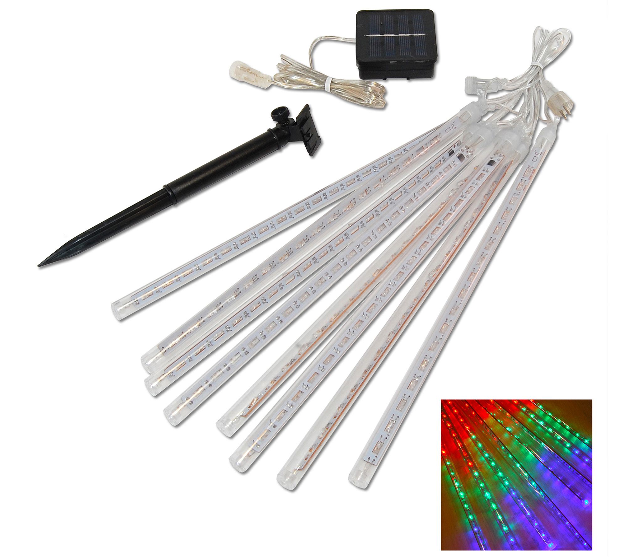 LumaBase Solar Powered Meteor Lights with 8 Light Tubes