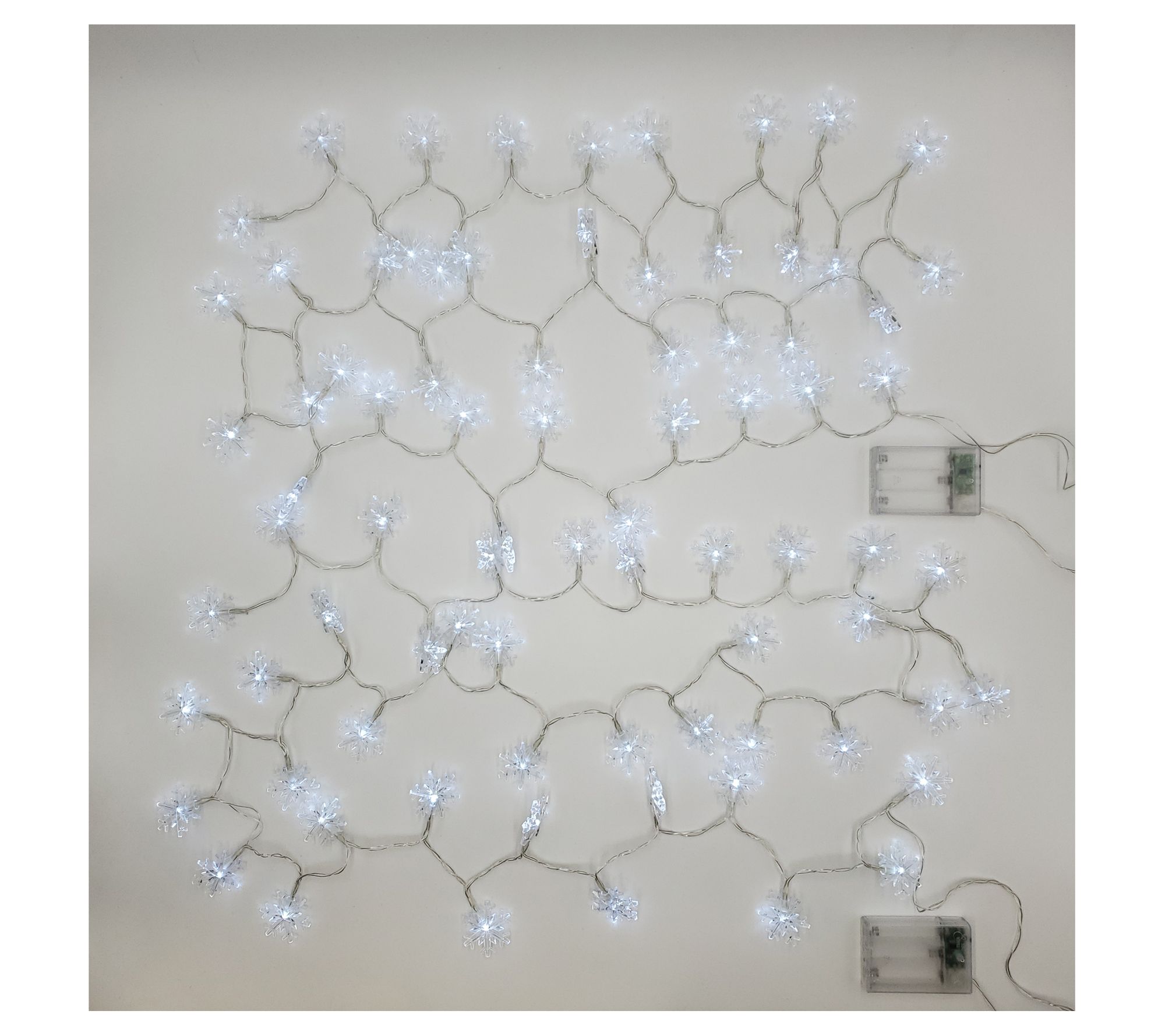 LumaBase B/O LED Mini Snowflake String Lights -S/2