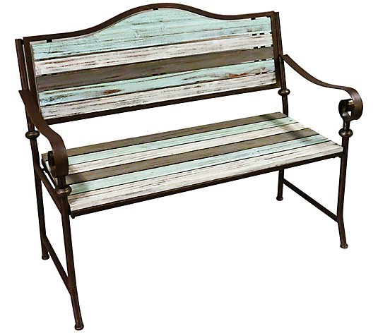Backyard Expressions 45" Colorful Garden Bench