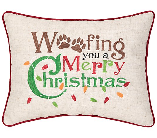 C&F Home Woofing Christmas Pillow