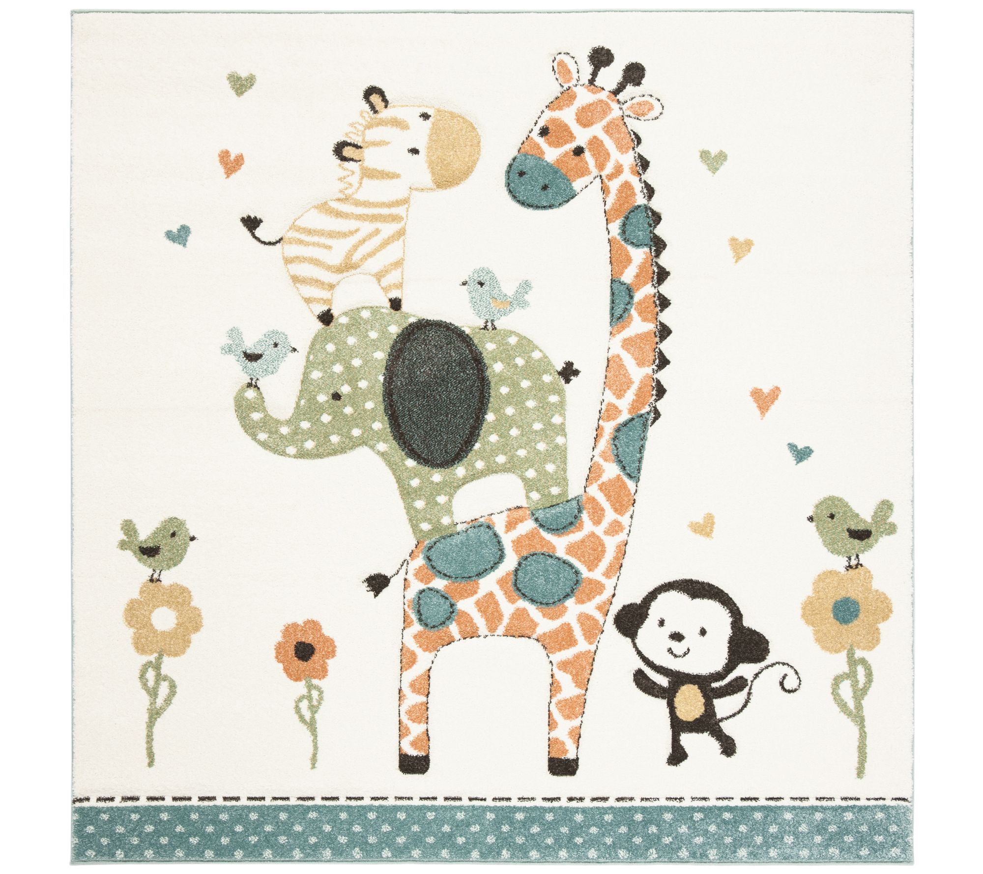 Carousel Kids 120 Collection 4' X 4' Square Rug