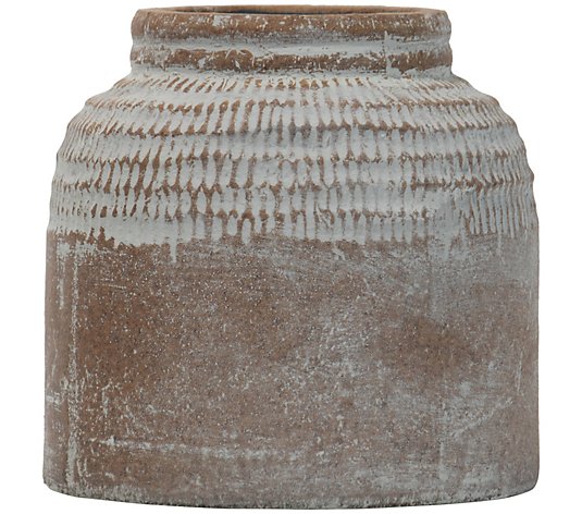 Foreside Home & Garden Small Glazed TerracottaPlanter Pot