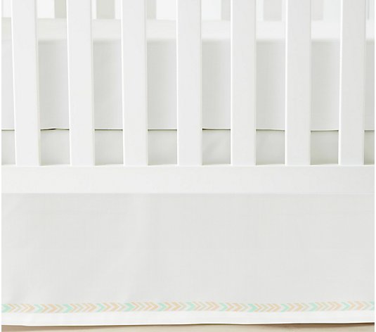 Lush Decor Baby Printed Textured Arrow Multicolored Crib Skir