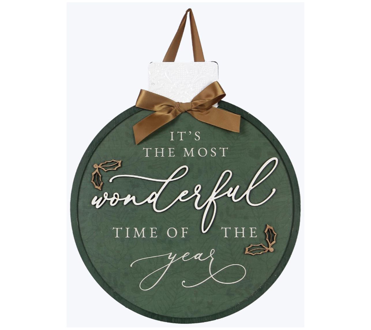 Young's Wood Wintergreen Door Hangers, Set of 2