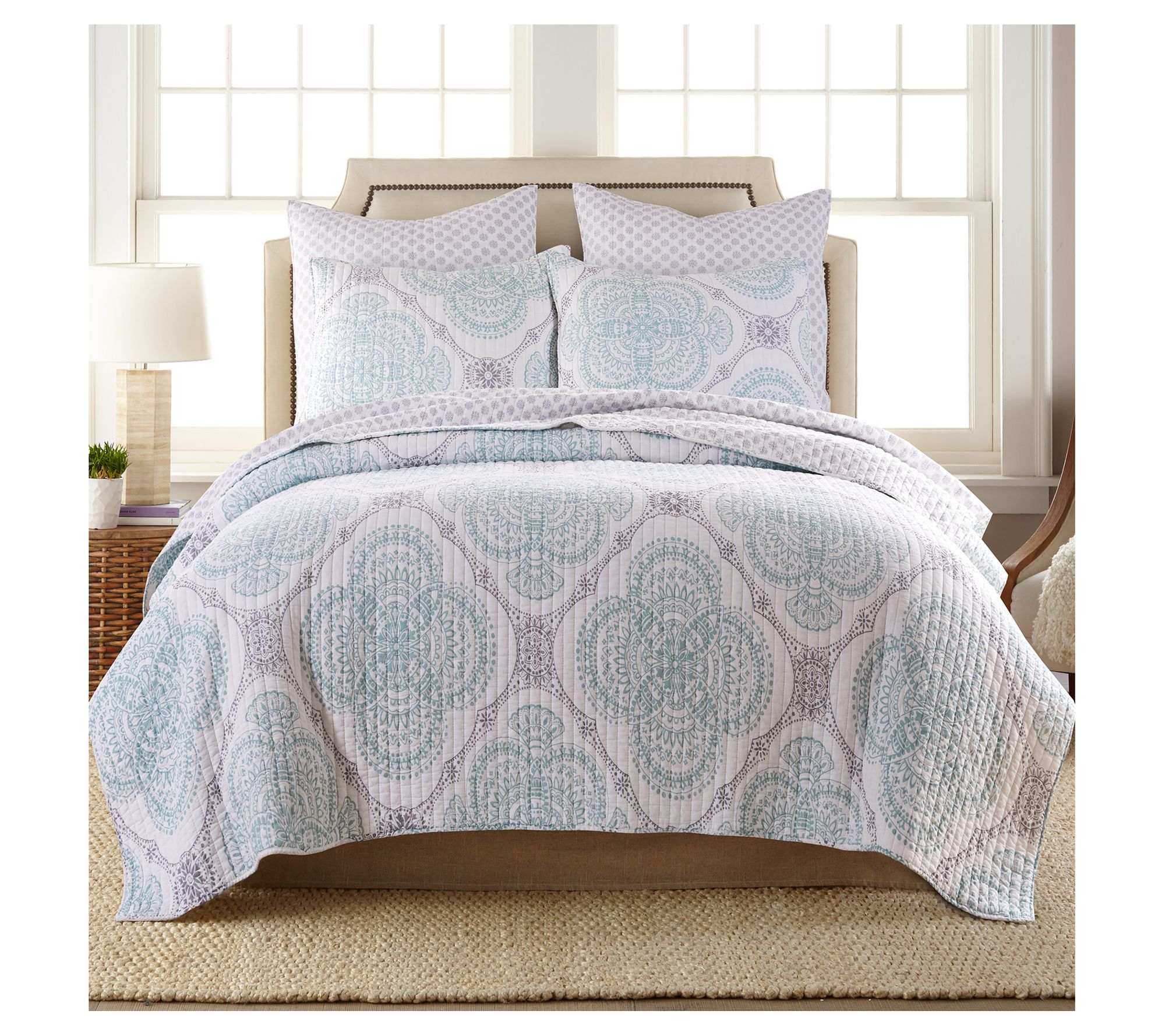 Levtex Home Shutters 3-Piece Full/Queen Quilt Set - QVC.com