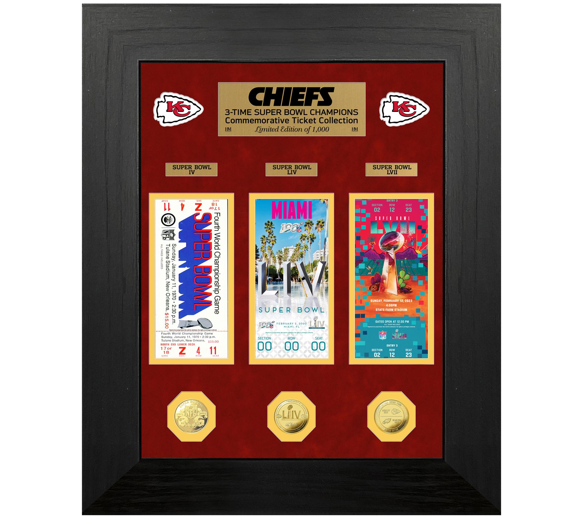 Highland Mint Kansas City Chiefs 2022 AFC Champions 13 x 13 Road to the  Super Bowl Ticket & Coin Collection