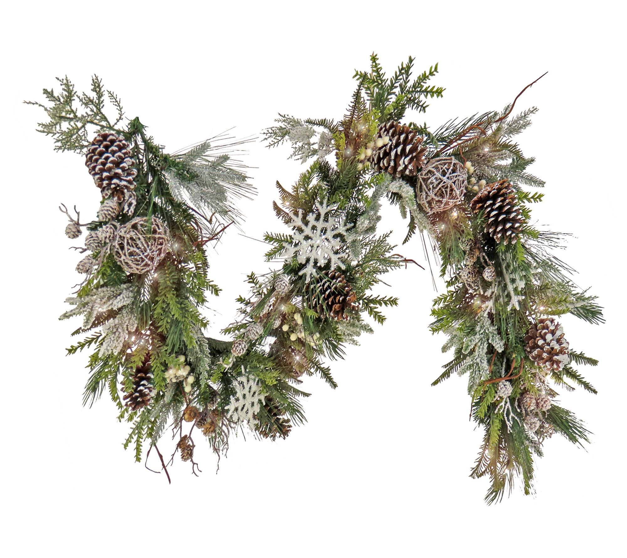 Twig pine cone Christmas garland learn how to make it for free!