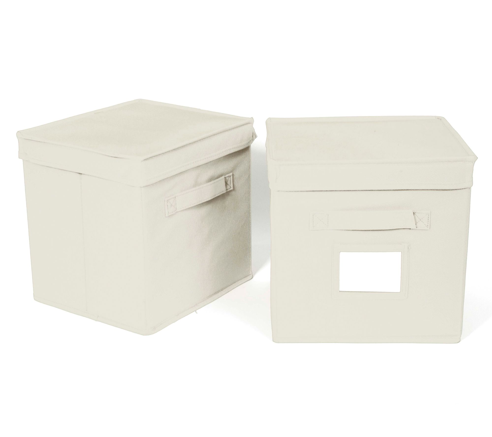 Origami Set of 2 Collapsible Storage Bins with Labels