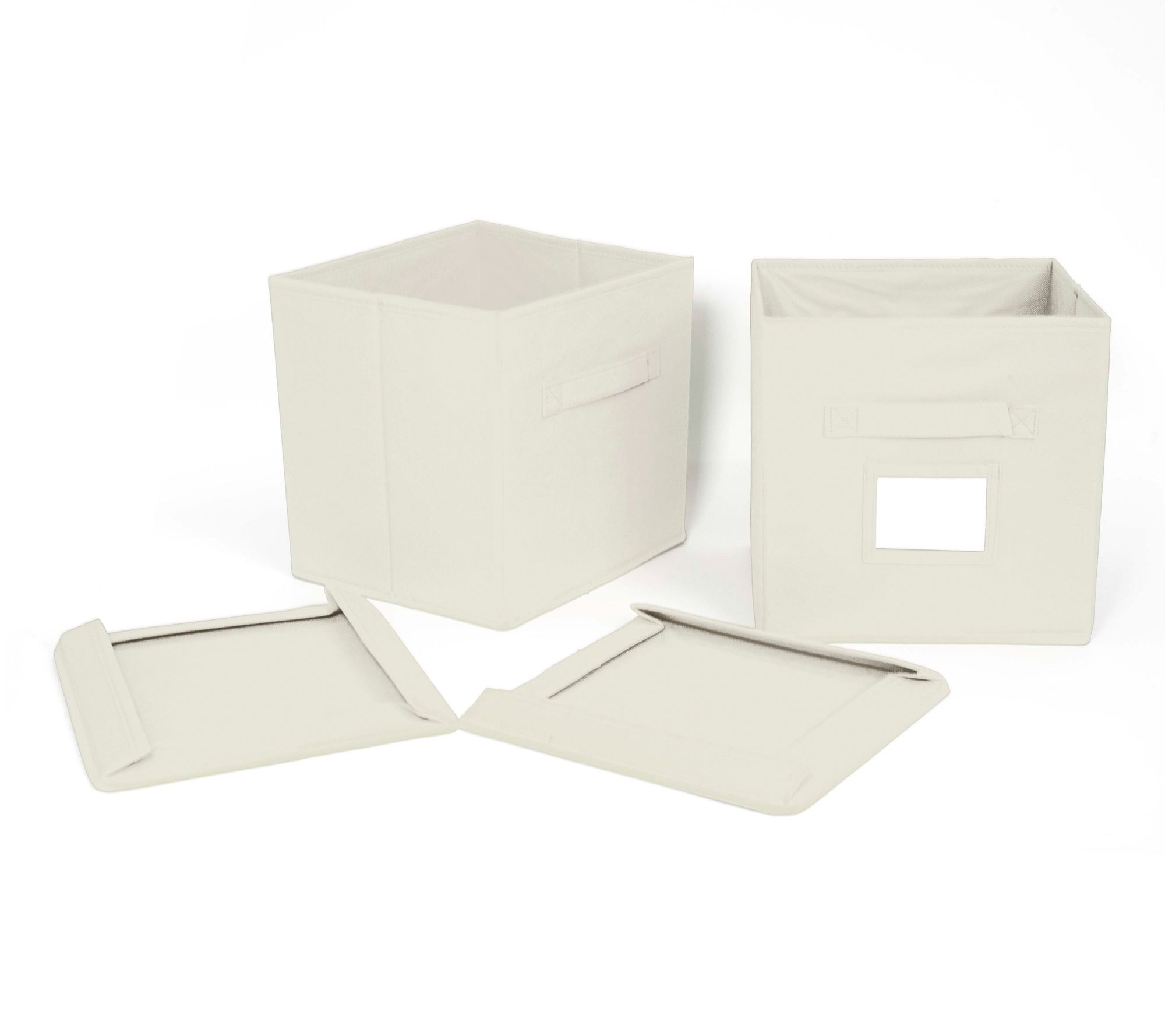 Origami Set of 2 Collapsible Storage Bins withLabels