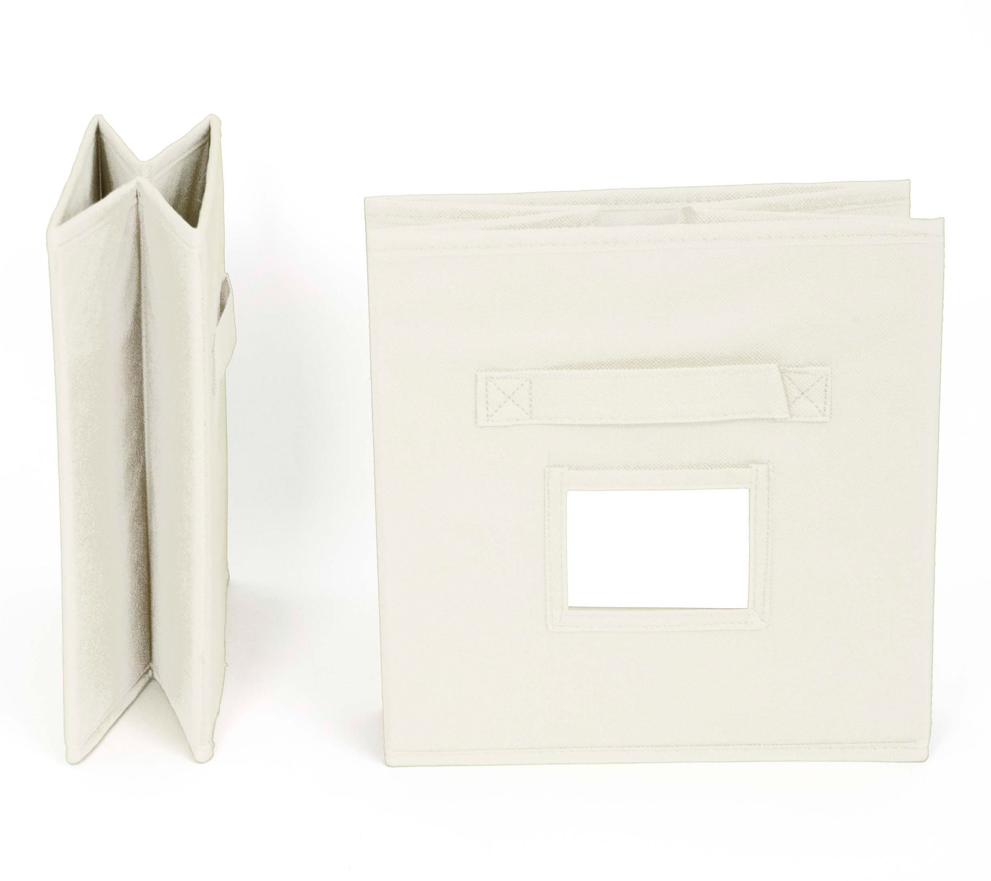 Origami Set of 2 Collapsible Storage Bins withLabels