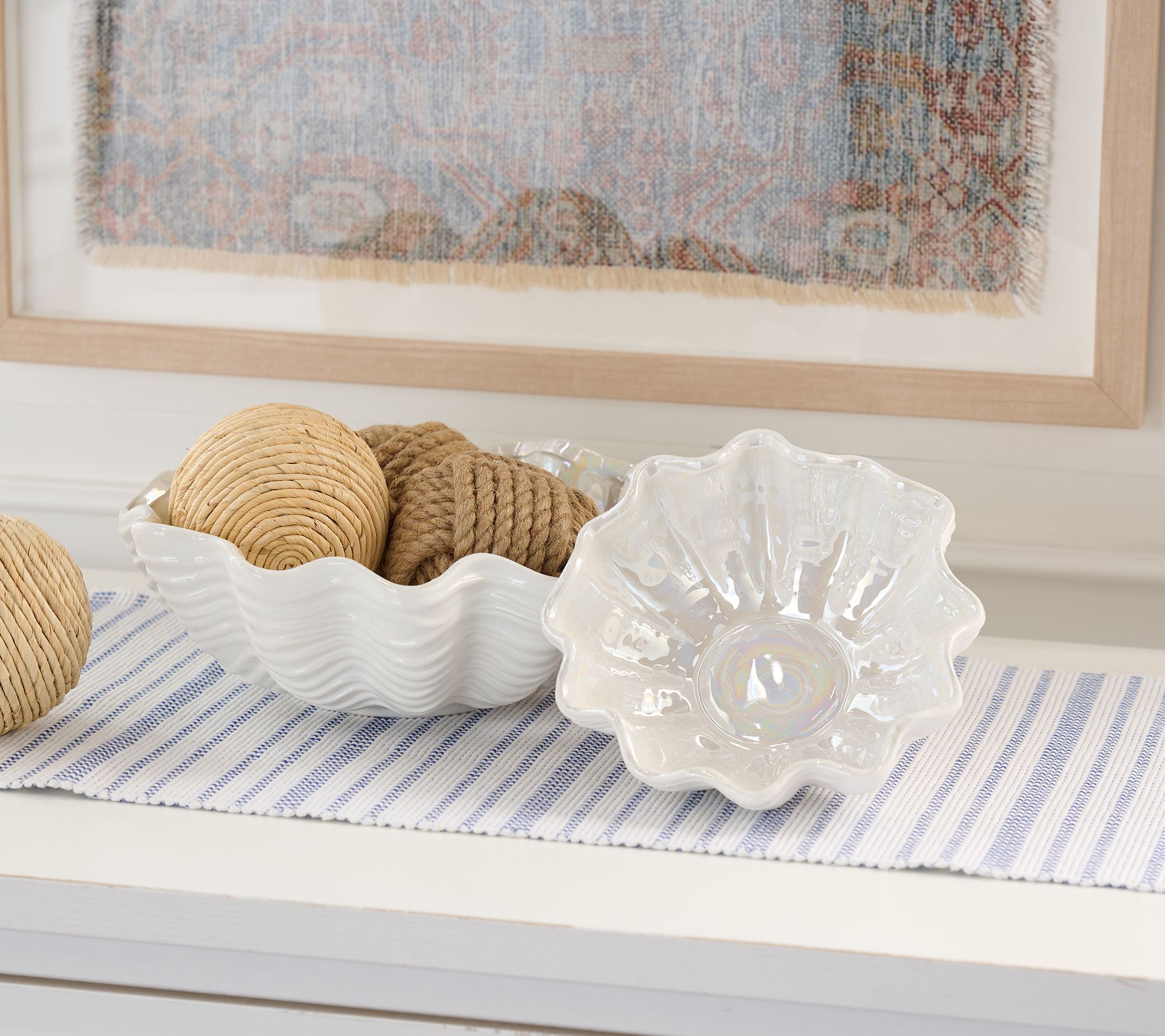 Home Reflections S/2 Coastal Irridescent Accent Bowl
