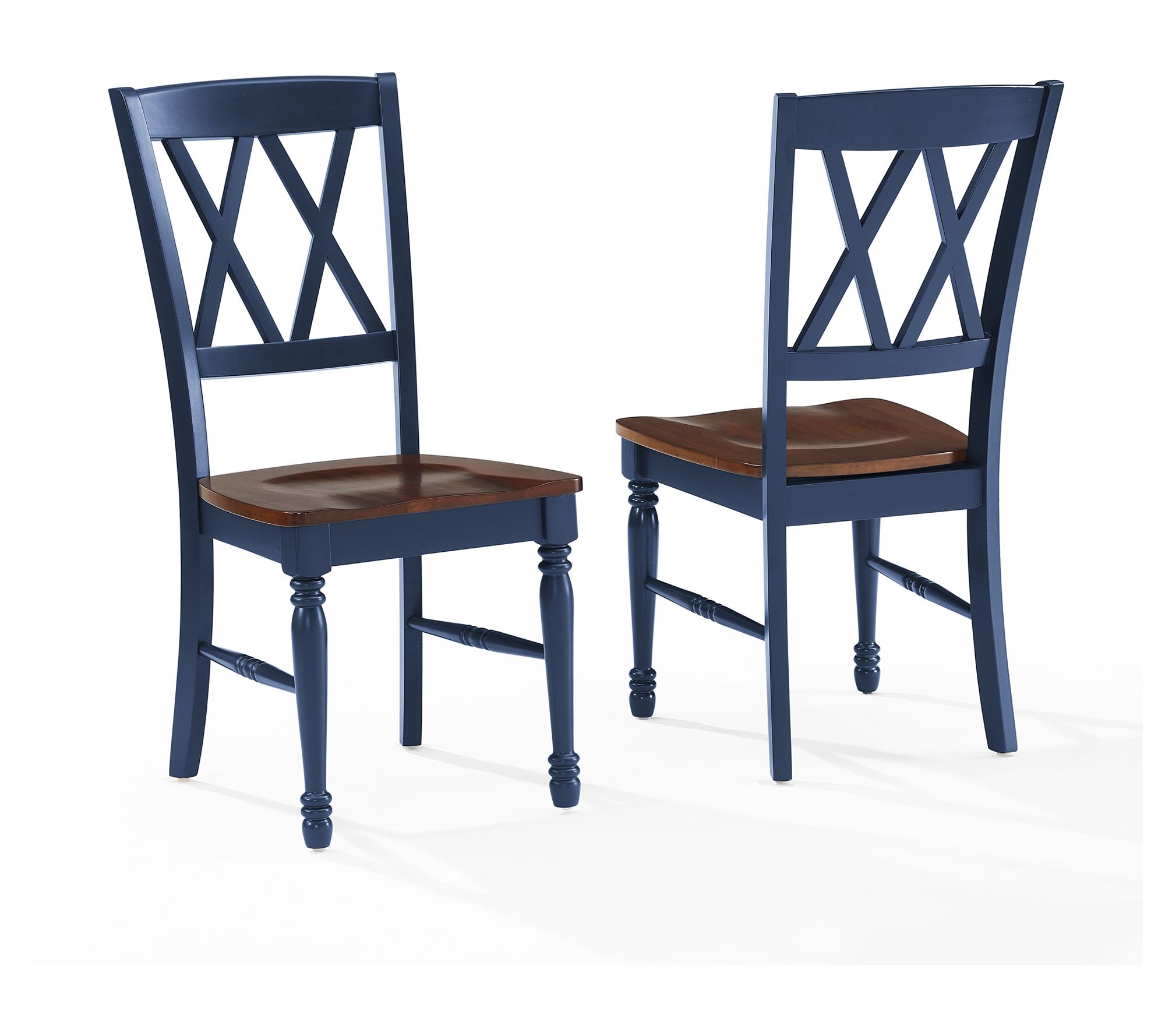 Crosley Shelby 2-Piece Dining Chair Set Navy -2 Chairs