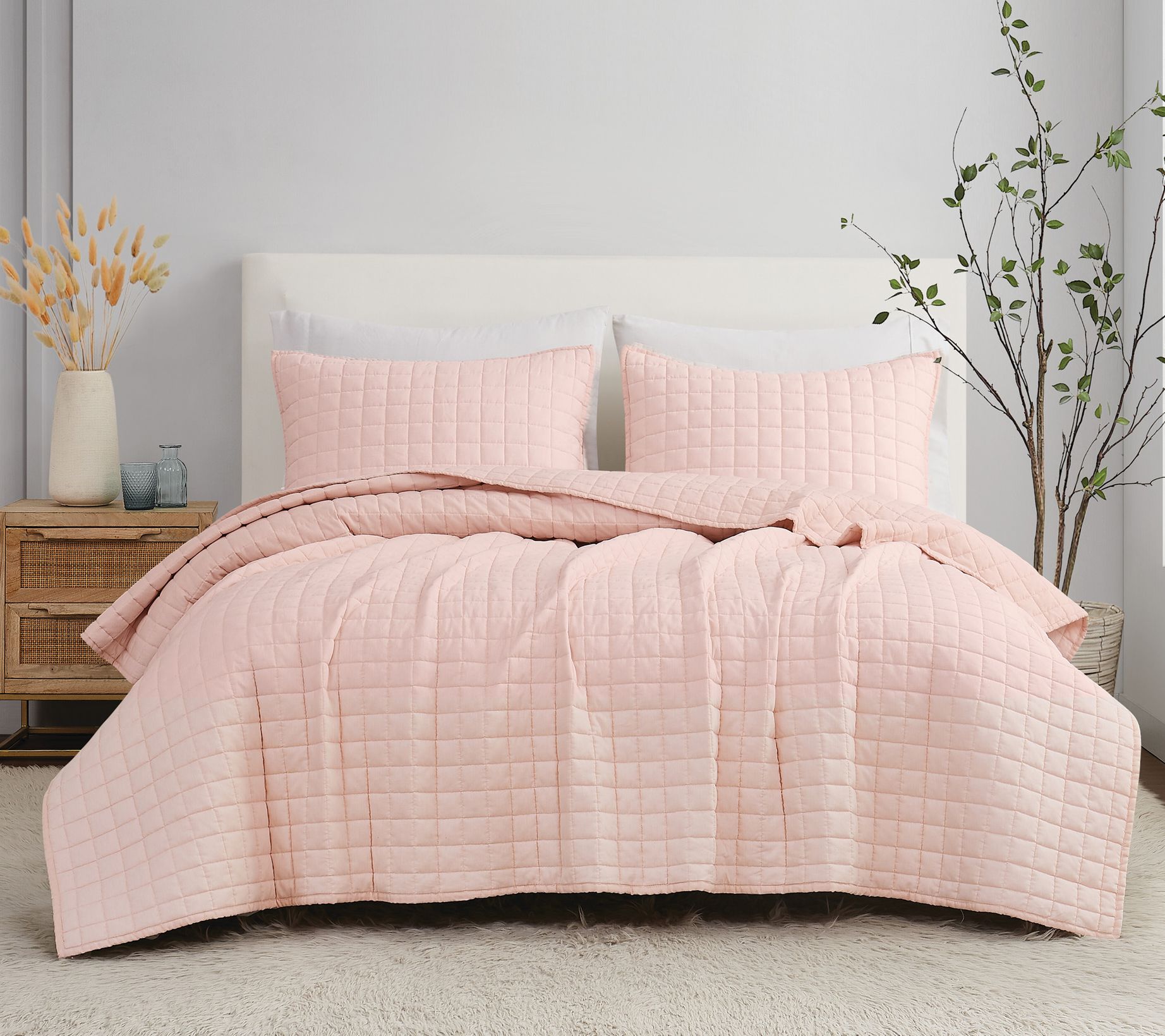 Brooklyn Loom Flax Linen King 3-Piece Quilt Set