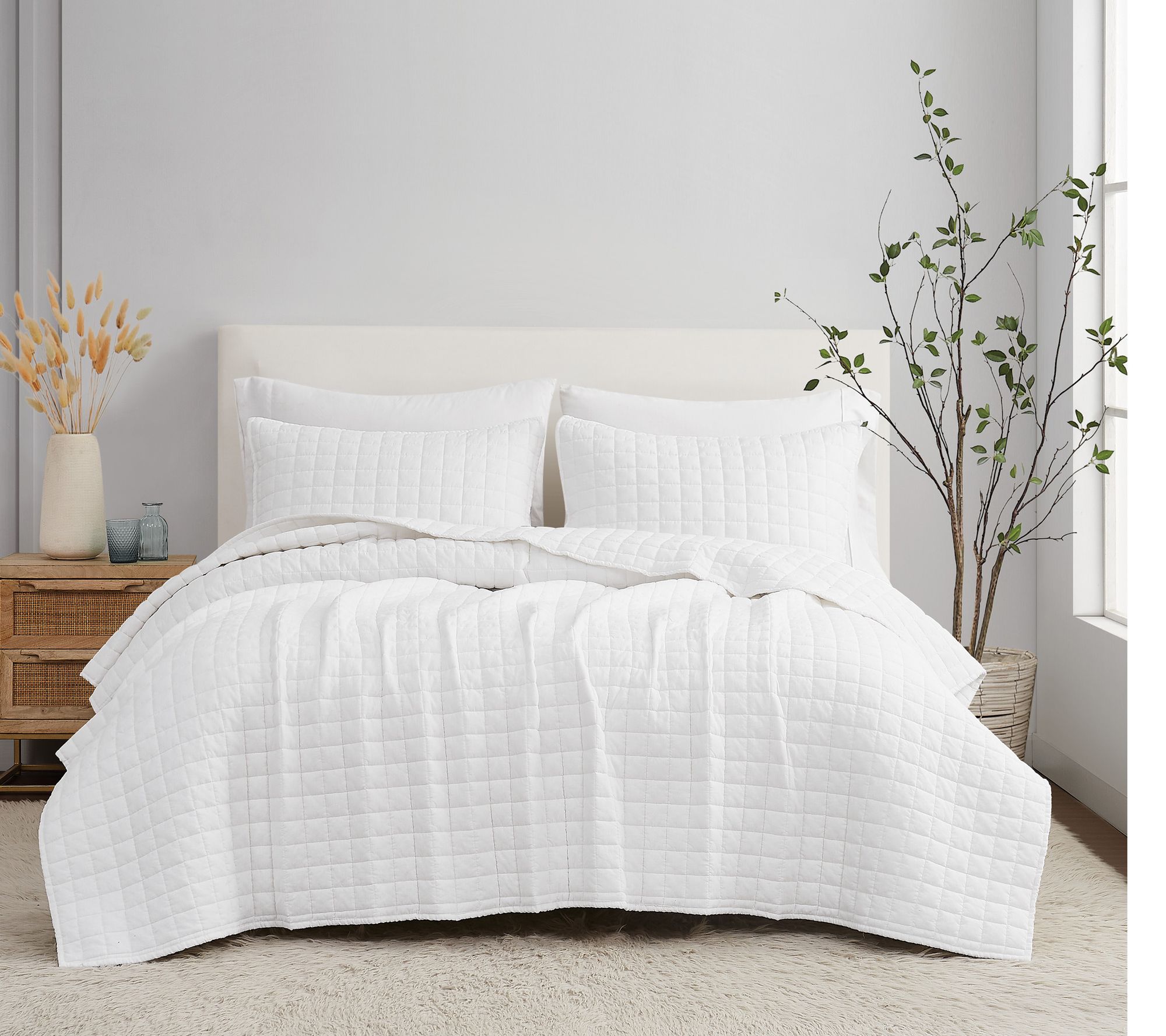 Brooklyn Loom Flax Linen King 3-Piece Quilt Set