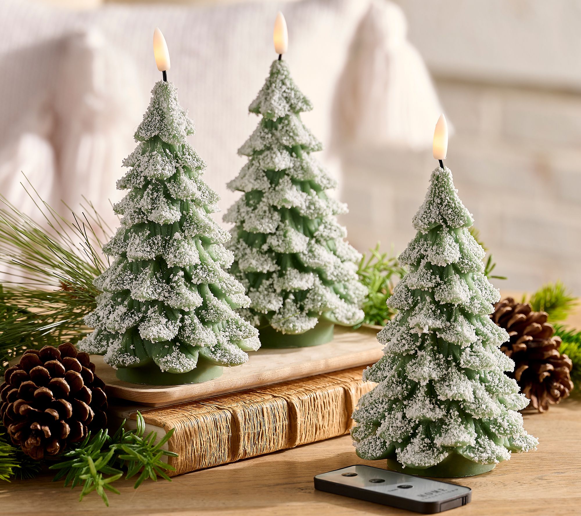 Home Reflections Set of 3 Flameless Tree Candles