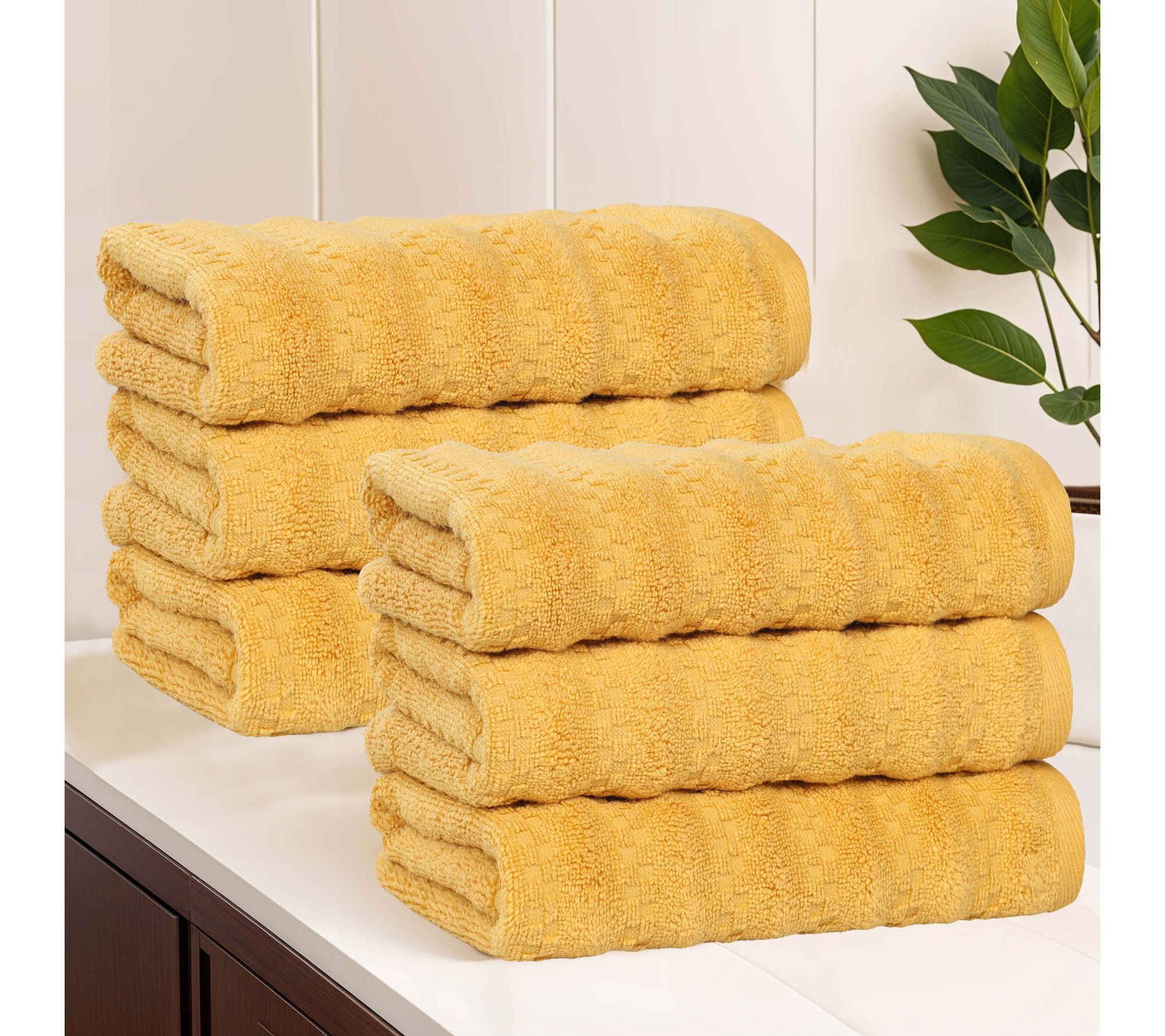 Superior 6 Piece Zuma Zero Twist Cotton Soft Hand Towel Set