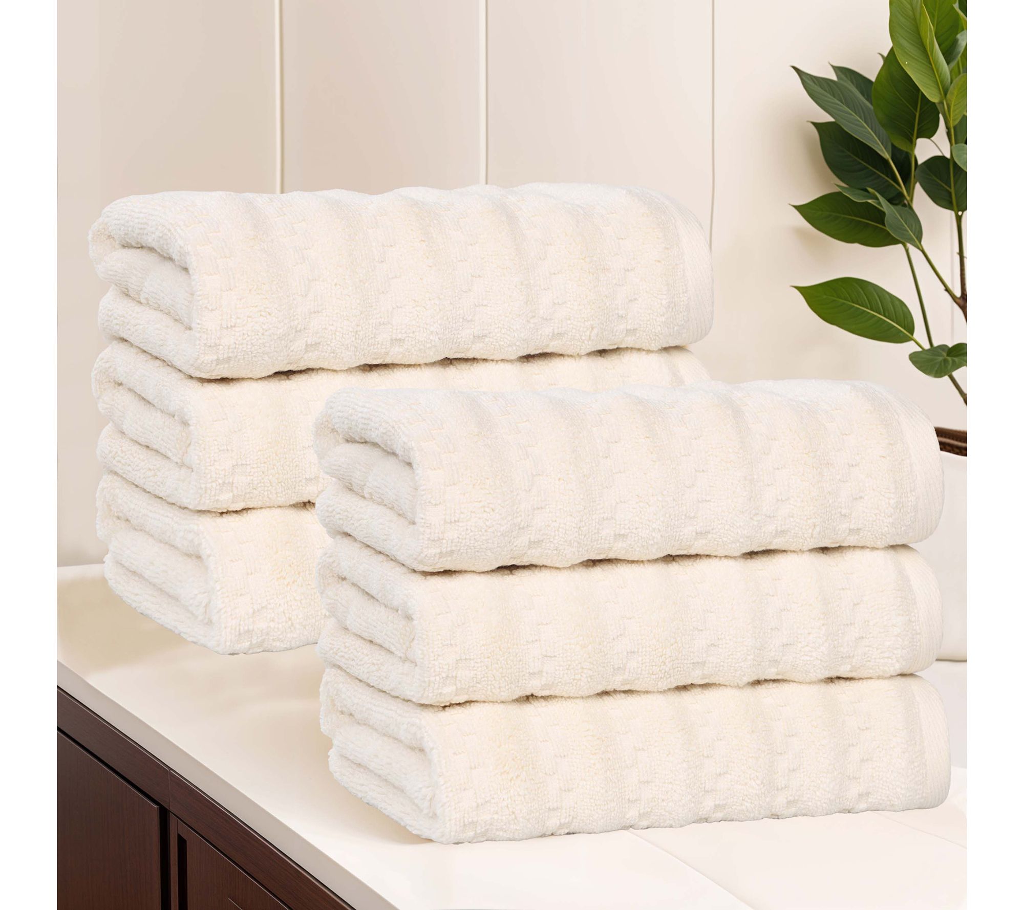 Superior 6 Piece Zuma Zero Twist Cotton Soft Hand Towel Set