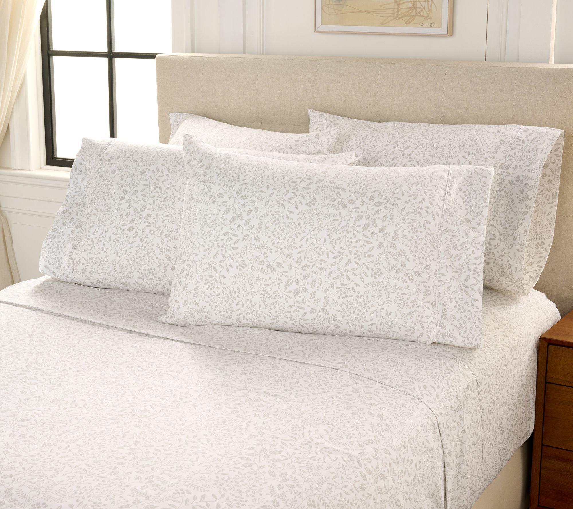 Home Reflections Double Brushed 6pc Holiday Sheets