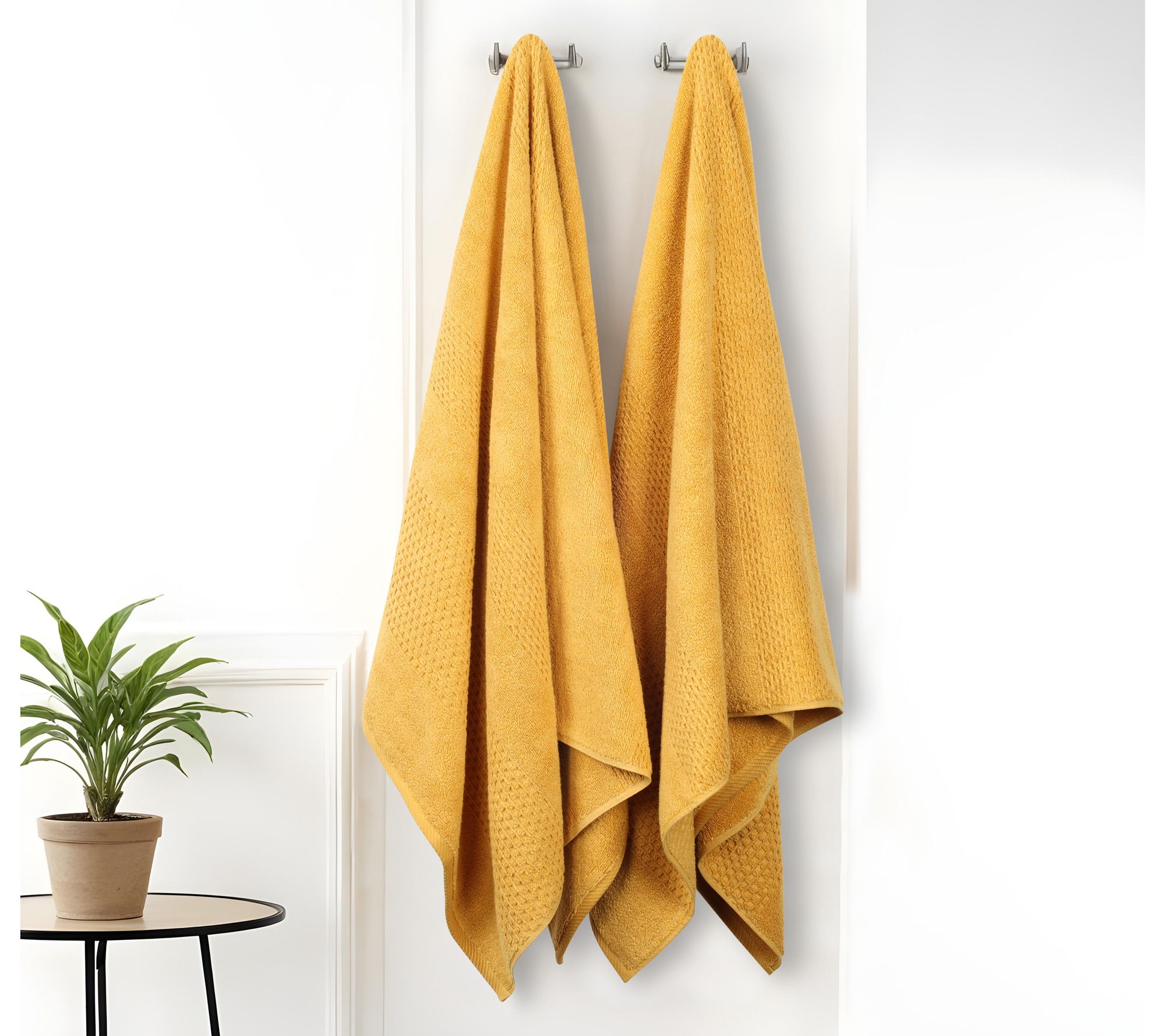 Superior 2-Piece Playa Zero Twist Cotton SolidBath Towel Set