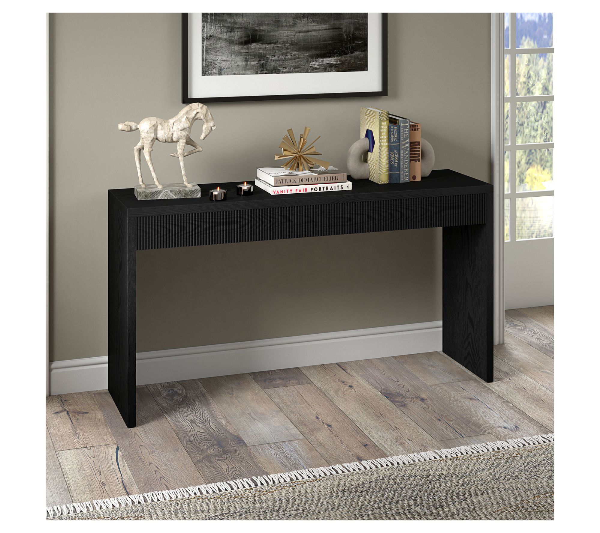 Hudson&Canal Lawrence 55" Wide Rectangular Console Table