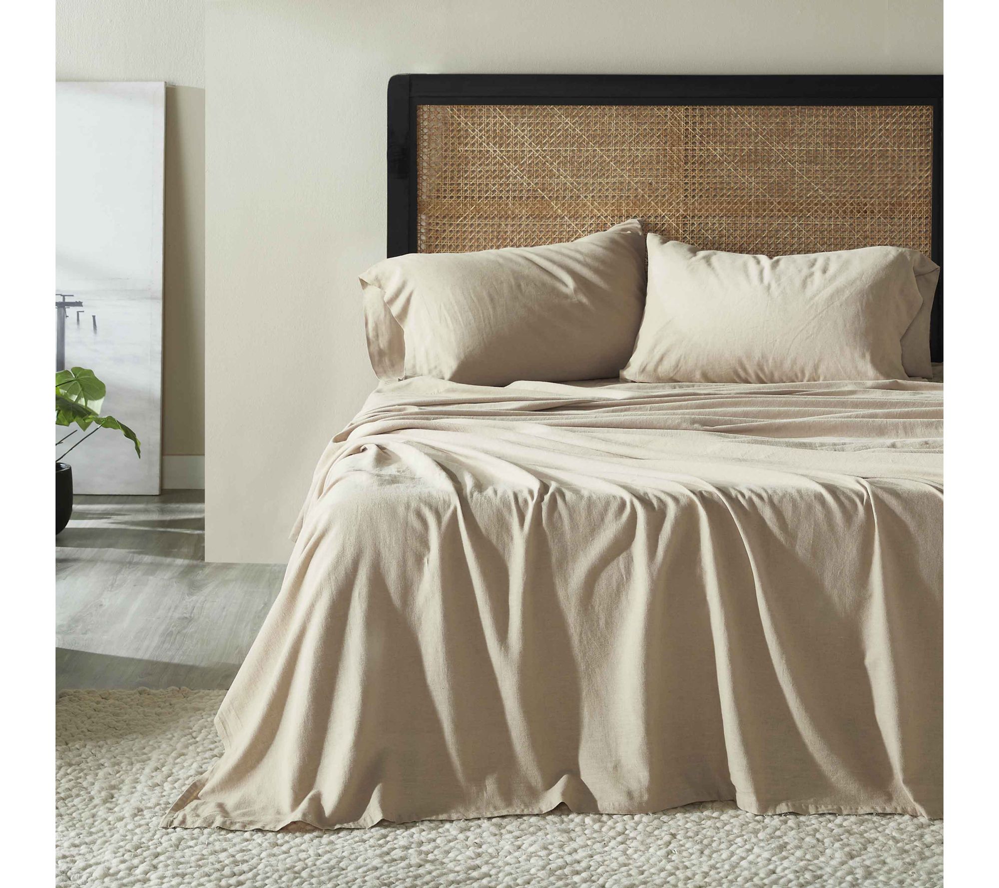 Superior Cotton Linen Blend Sheet Set, Twin/XL