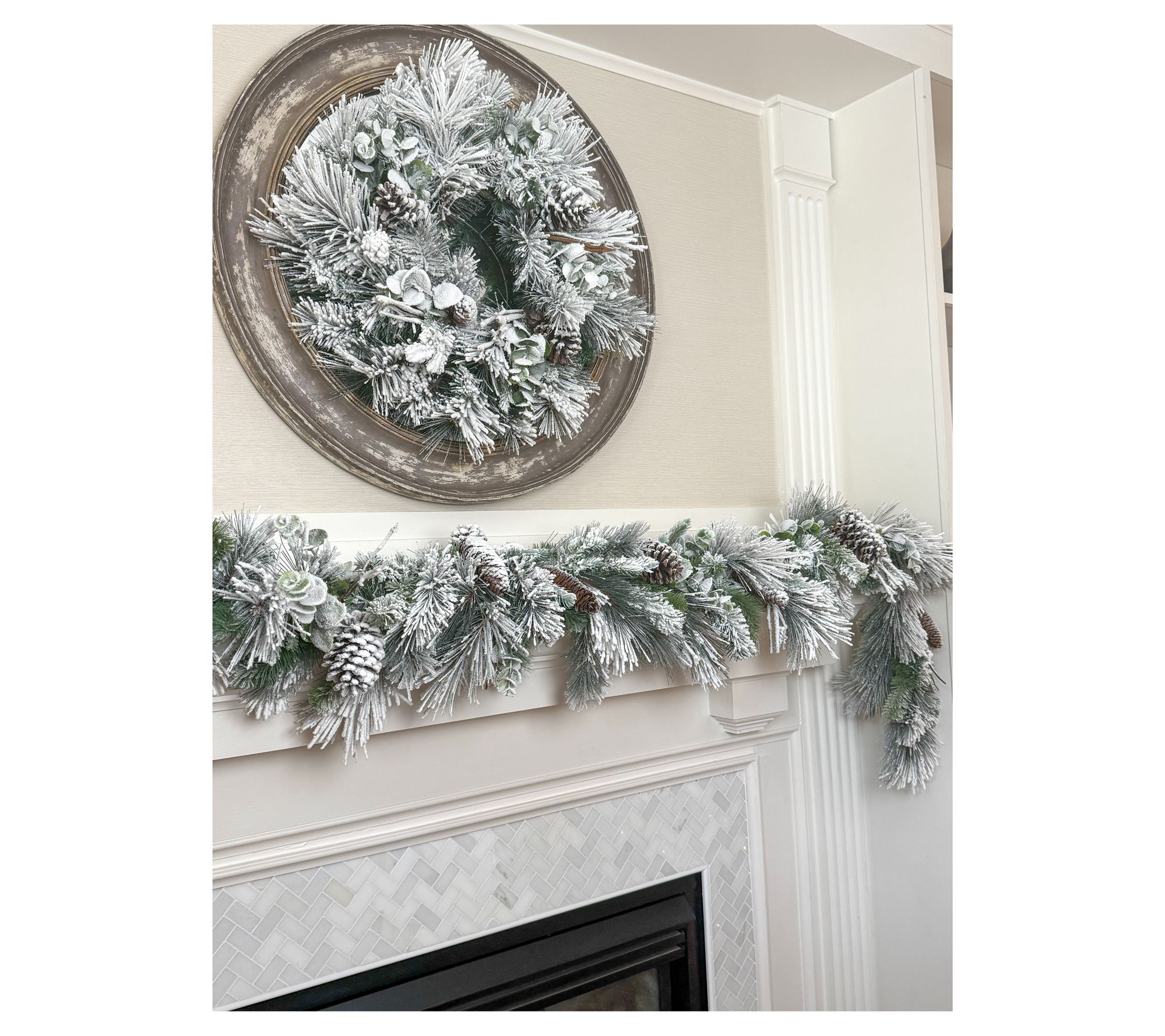 "As Is" Simply Stunning Flocked Garland by Janine Graff