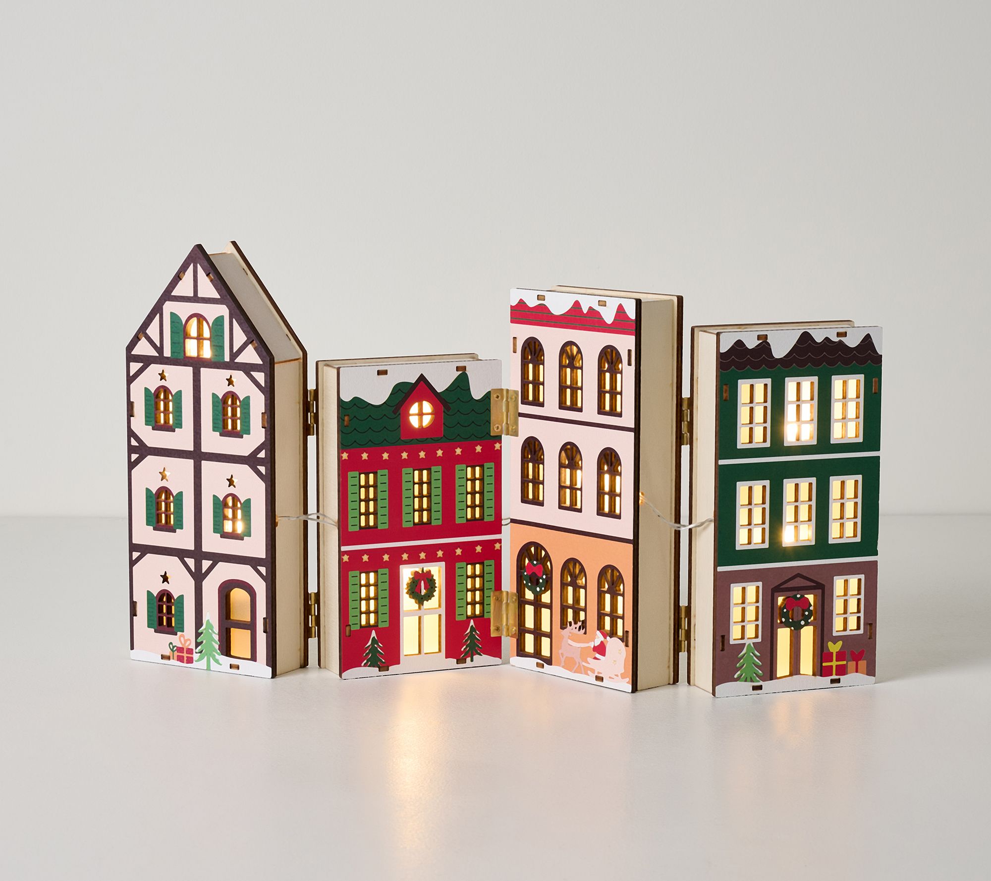 Home Reflections Nostalgic Wooden Foldable Village