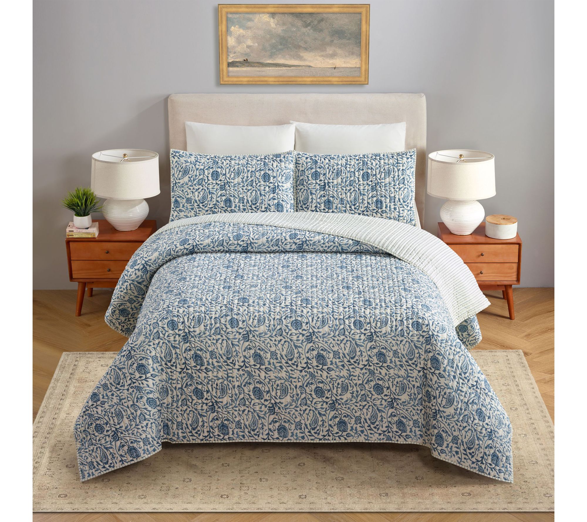 Modern Heirloom Eden Paisley 3-PC King Quilt Set