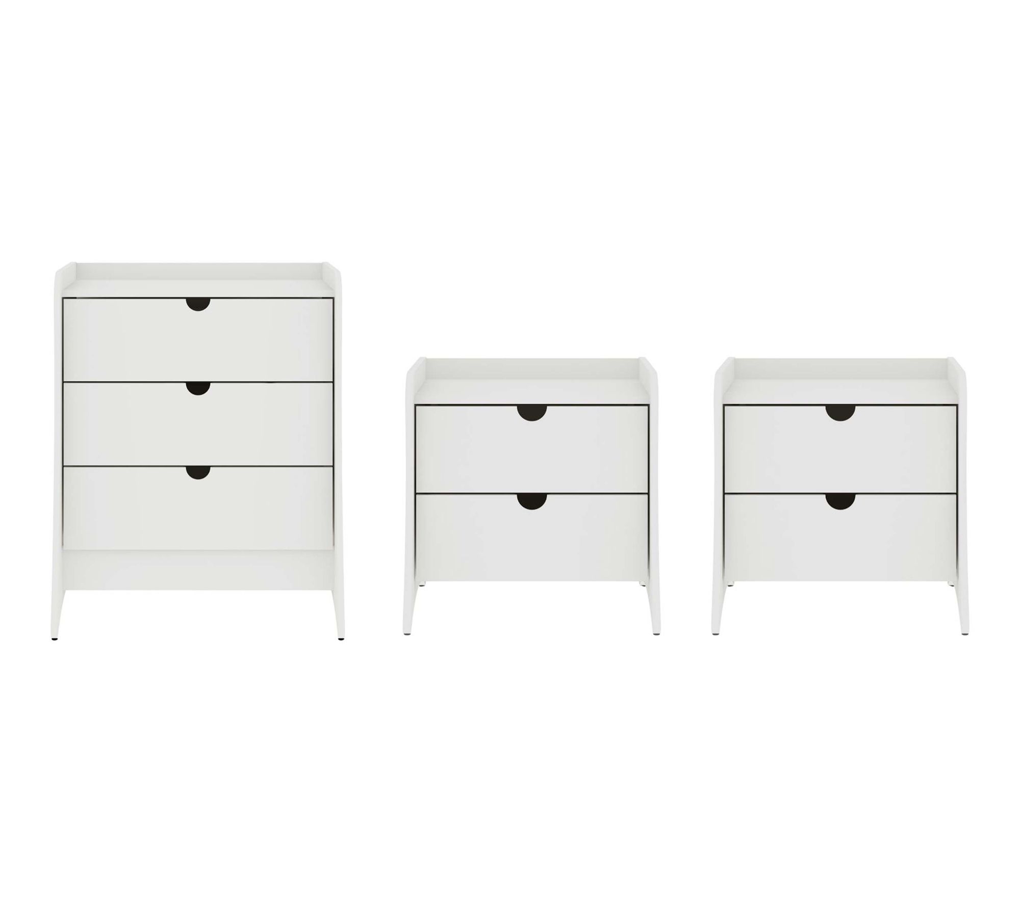 Manhattan Comfort Coney 3-Piece Dresser Set