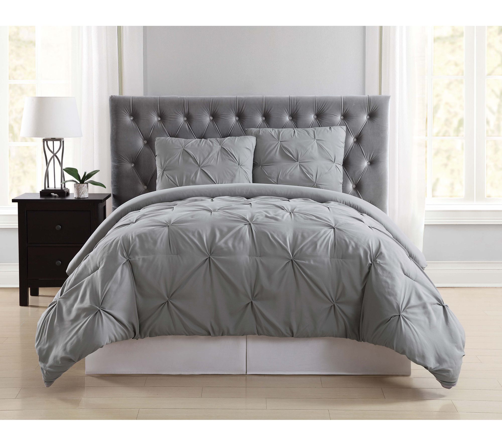 Truly Soft Pleated Full/Qn Comforter Set with Removeable Cover