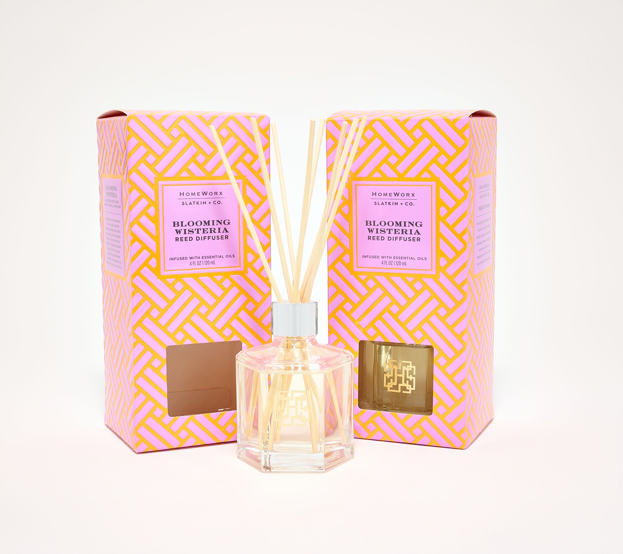 "As Is" HomeWorx by Slatkin + Co. S/2 Diffusers Bloom Wisteria