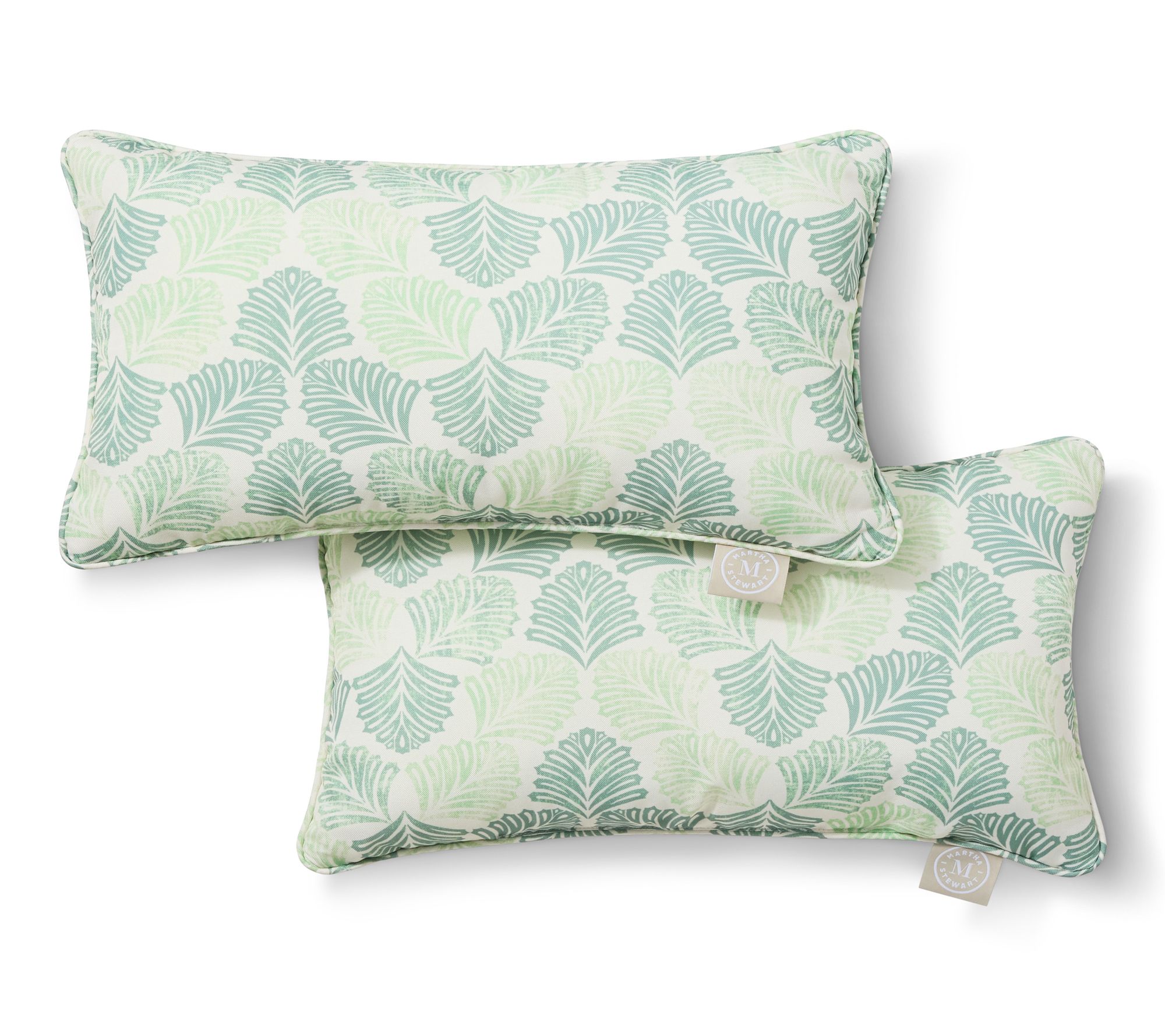 Martha Stewart Banana Leaves 11"x18" Outdoor Pillow 2-Pack