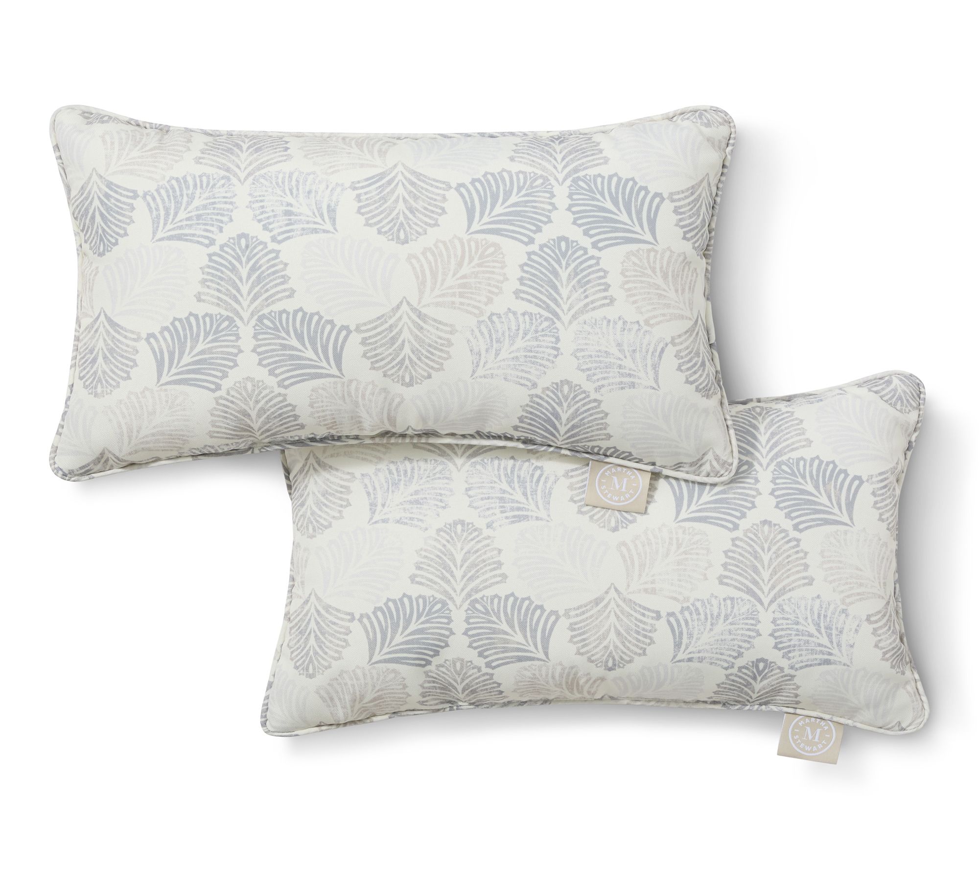 Martha Stewart Banana Leaves 11"x18" Outdoor Pillow 2-Pack