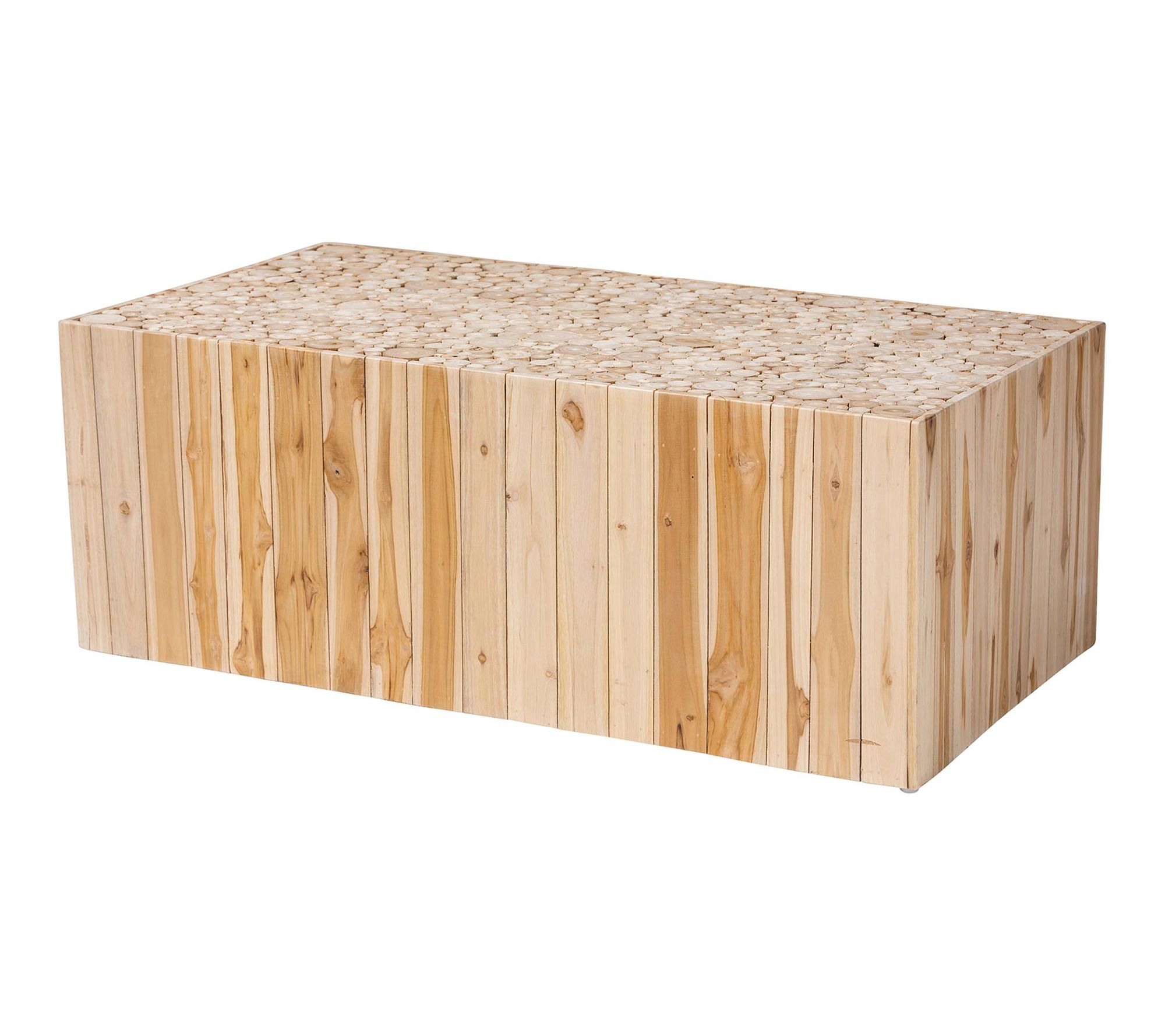 bali & pari Grayson Natural Teak Wood Coffee Table