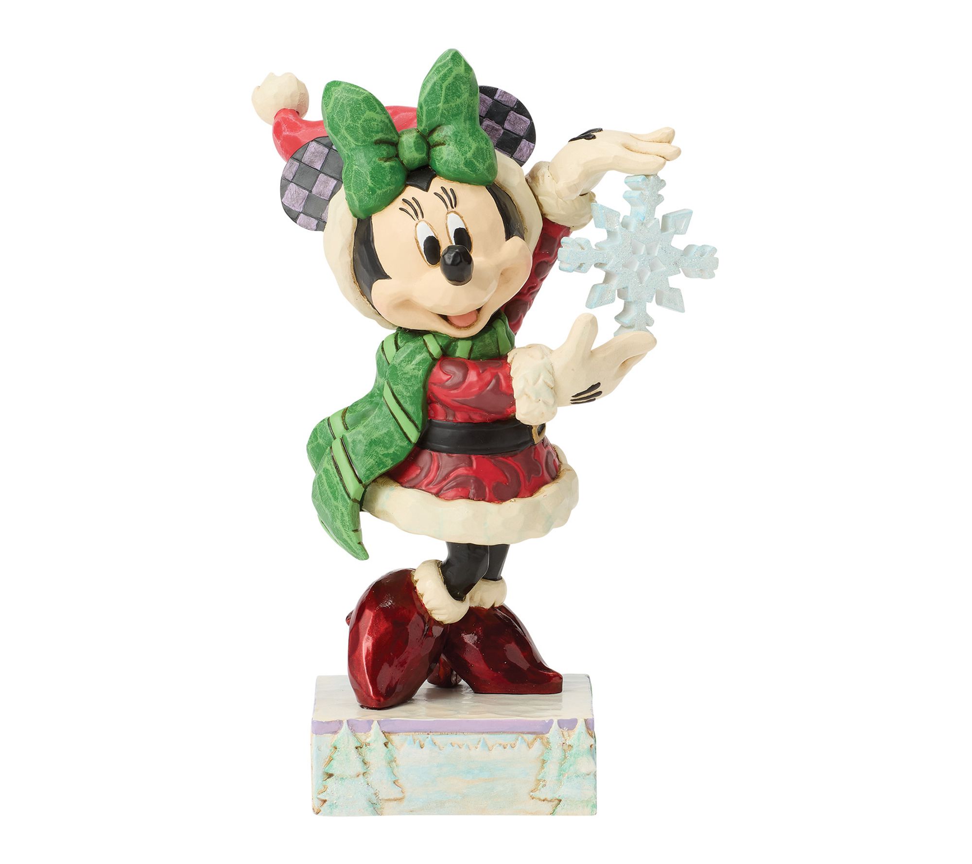 Jim Shore Disney Traditions Minnie with Snowflake Figurine 6"