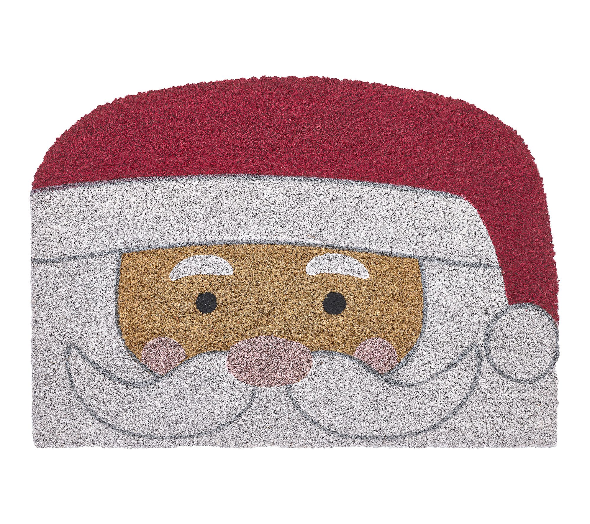 VCNY Home Santa Christmas Coir Doormat, 17" x 24