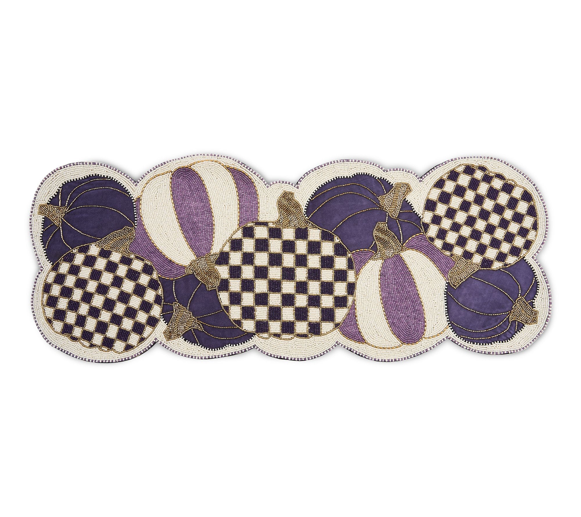 MacKenzie- Childs Violet Pumpkins Table Runner