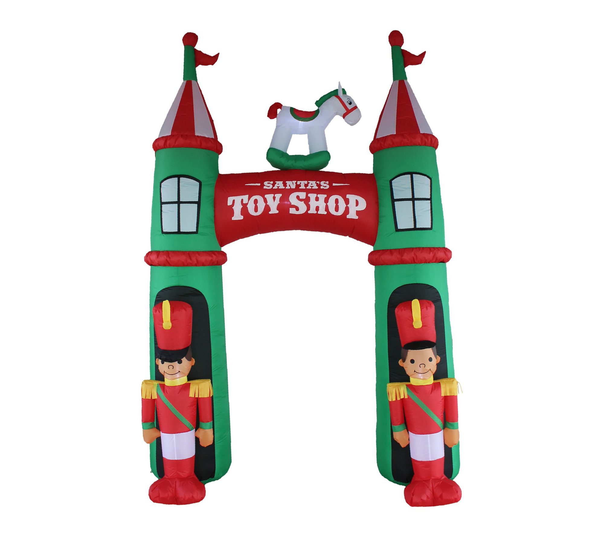 Fraser Hill Farm 10-Ft. Santa's Toy Shop Inflatable