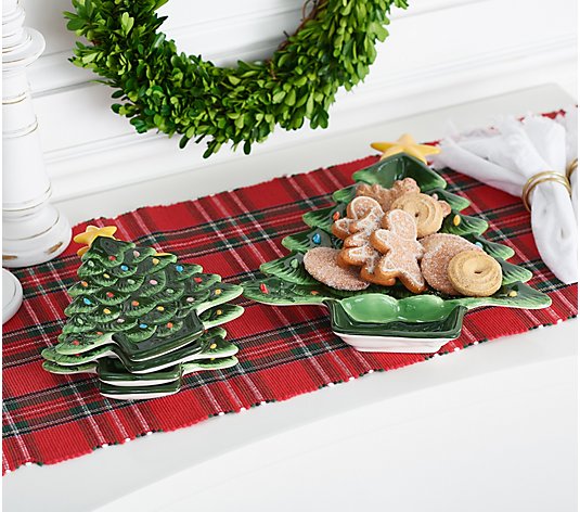 Mr. Christmas 5-Piece Nostalgic Christmas Tree Plate Set