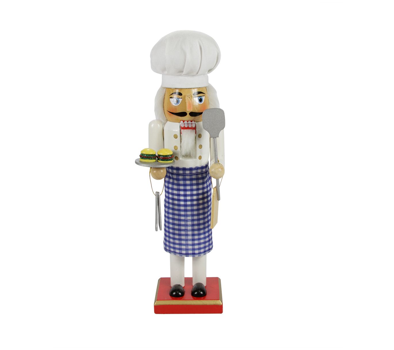 Nutcracker Factory 14.25" Chef w/ Gingham Apron Nutcracker