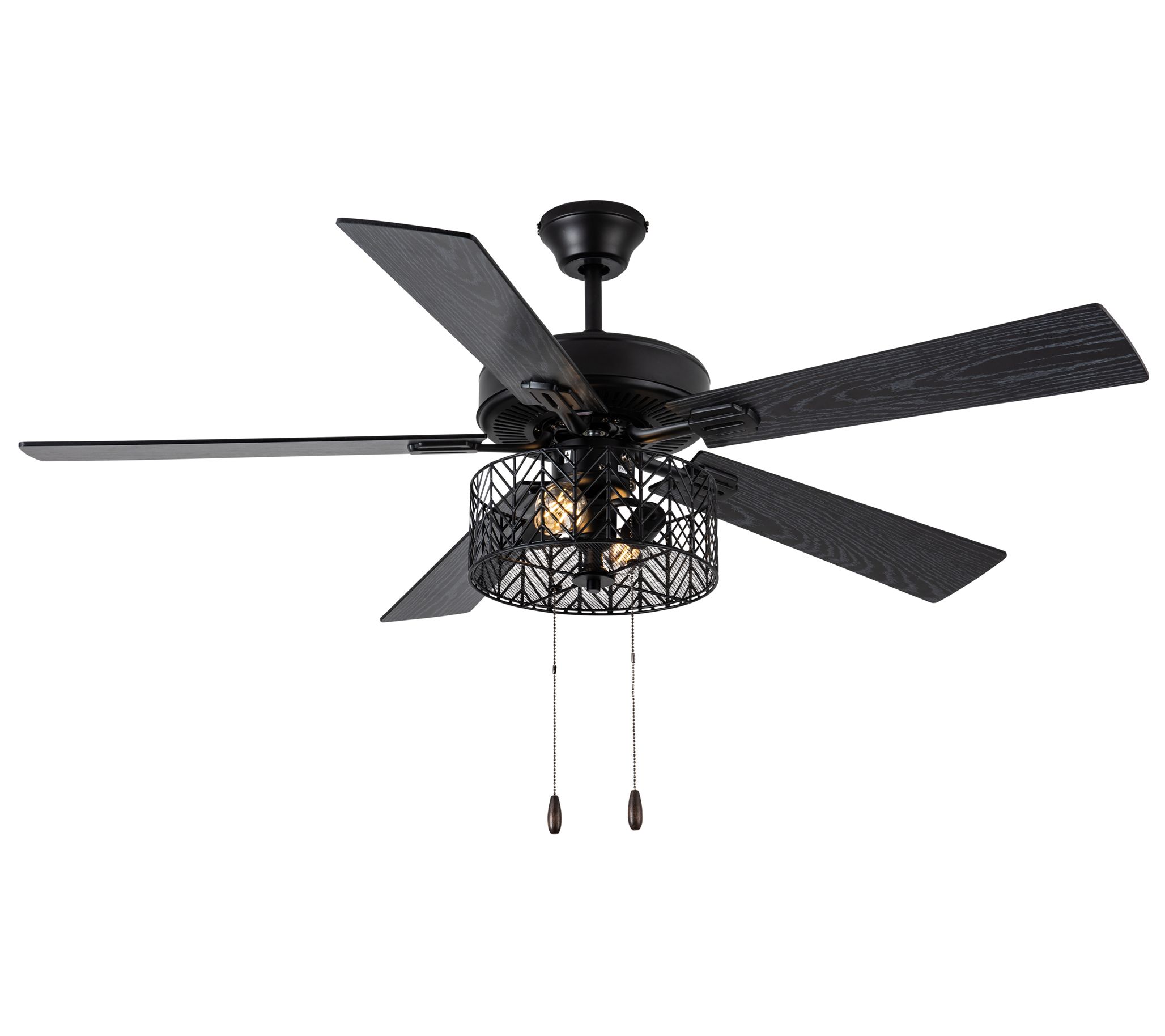 River of Goods 52" 5-Blade LED Matte Black Lighted Ceiling Fan