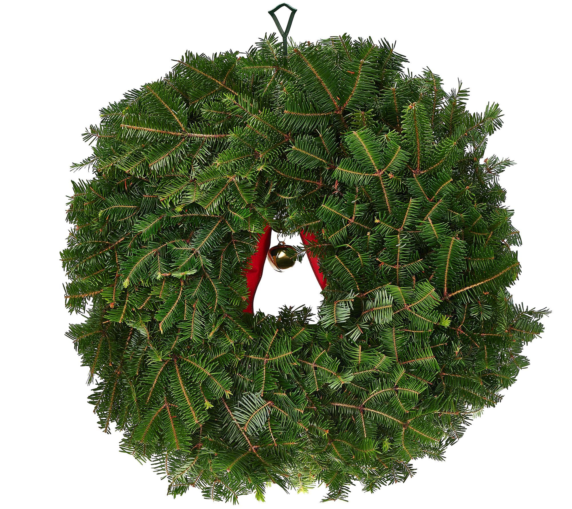 Del Week 1121 Fresh Balsam Jingle Bell Wreath By Valerie