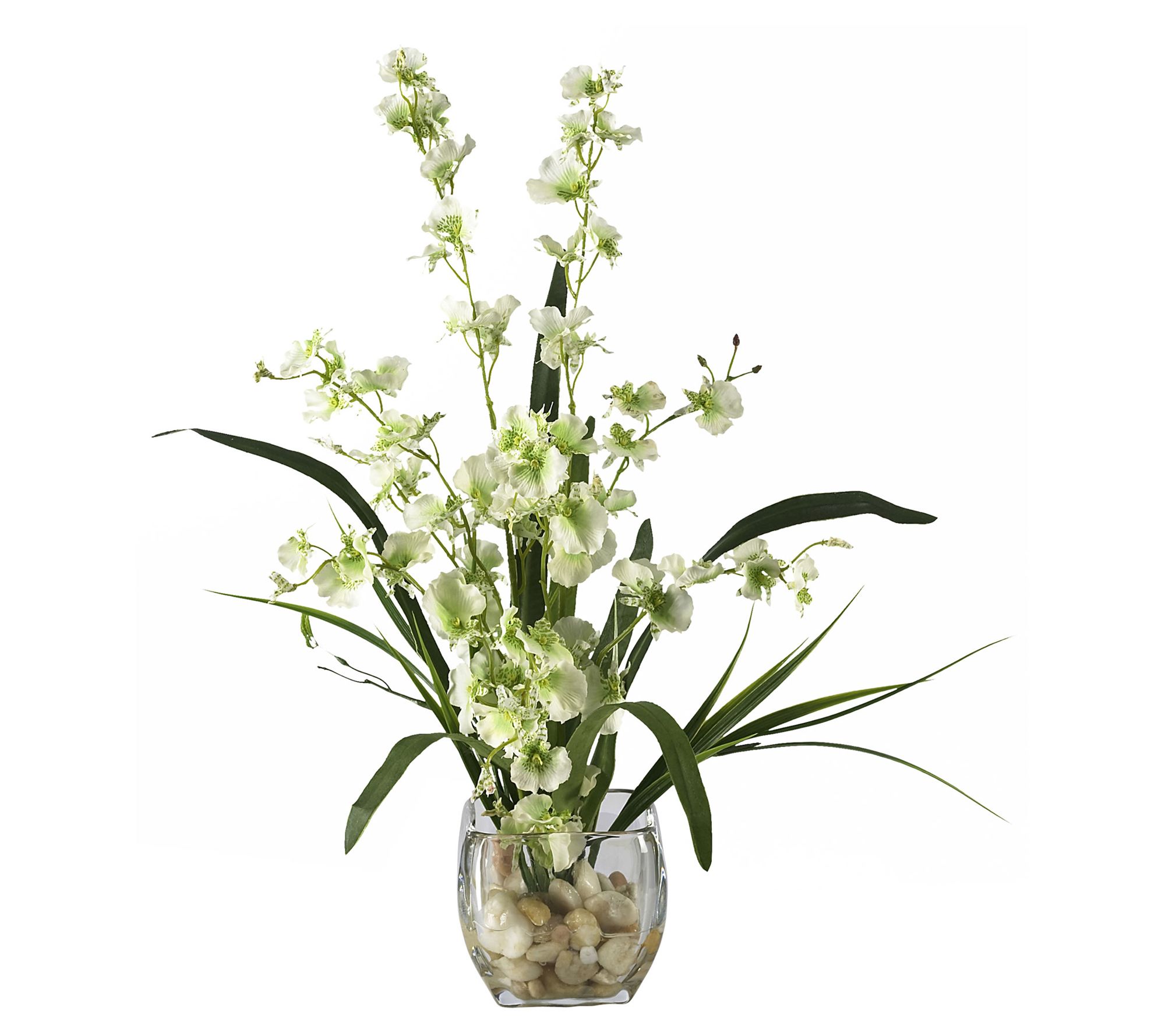 Nearly Natural Dancing Lady Orchid Silk Flower Arrangement