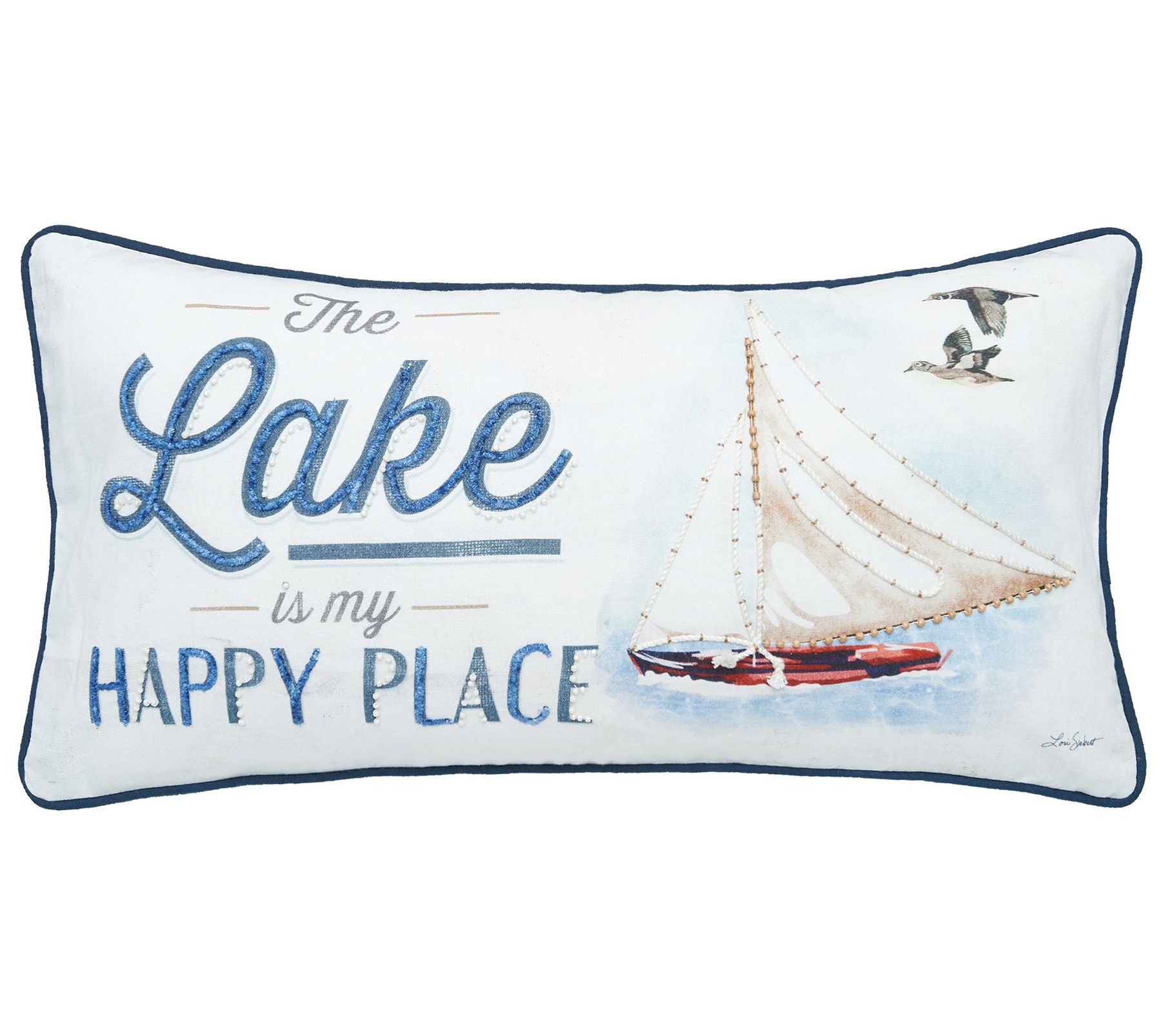 C&F Home 12" x 24" Lake Is My Happy Place Printed Throw Pillow