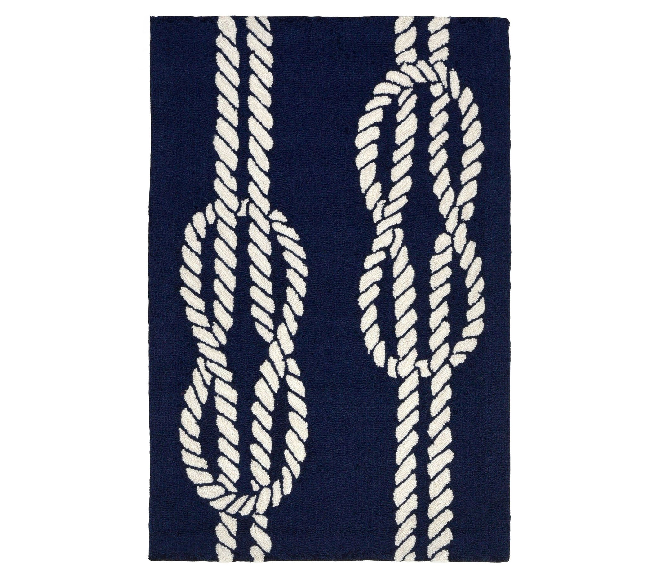 Liora Manne Capri Ropes Indoor-Outdoor Rug Navy20" x 30"