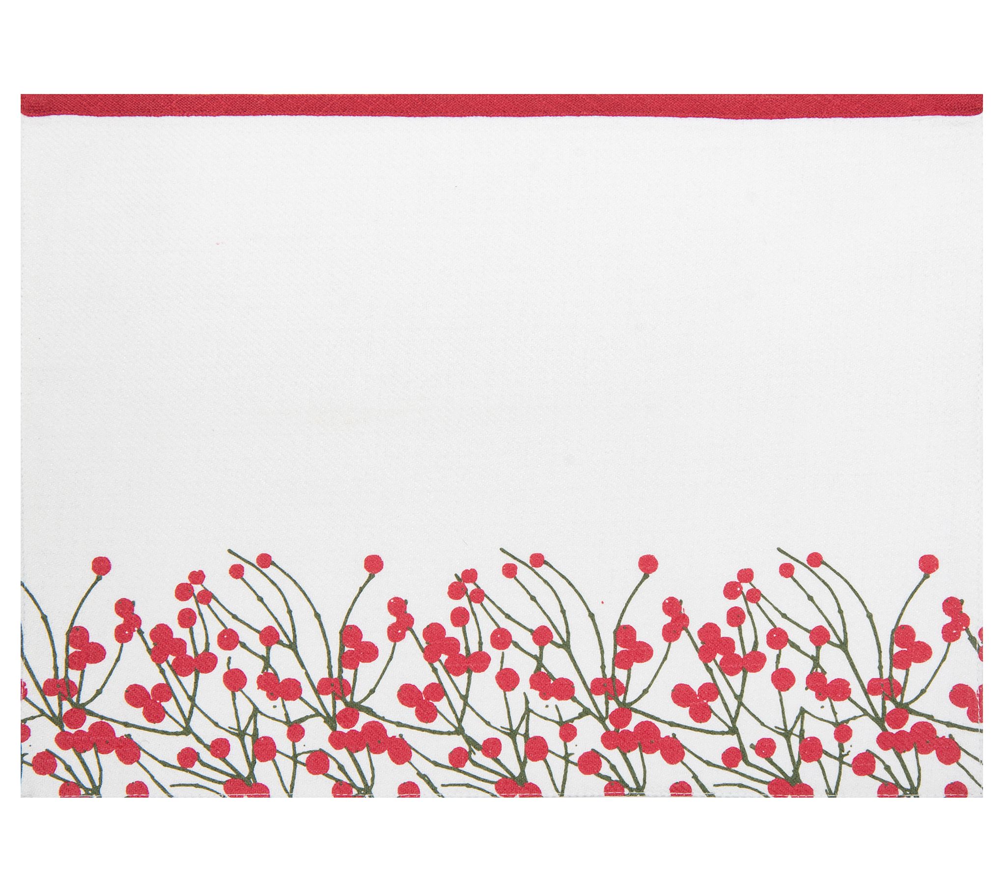 13" x 18" Berries Embroidered Placemat Set of 6by Valerie