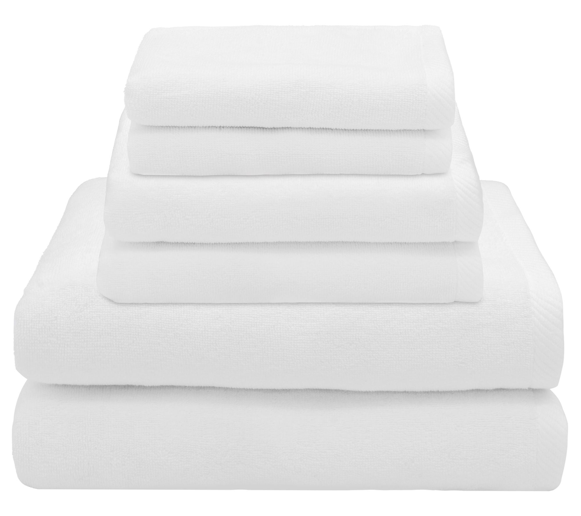 Linum Home Textiles Sinemis 100% Turkish Cotton Terry Bath Towels - Set of 6 White