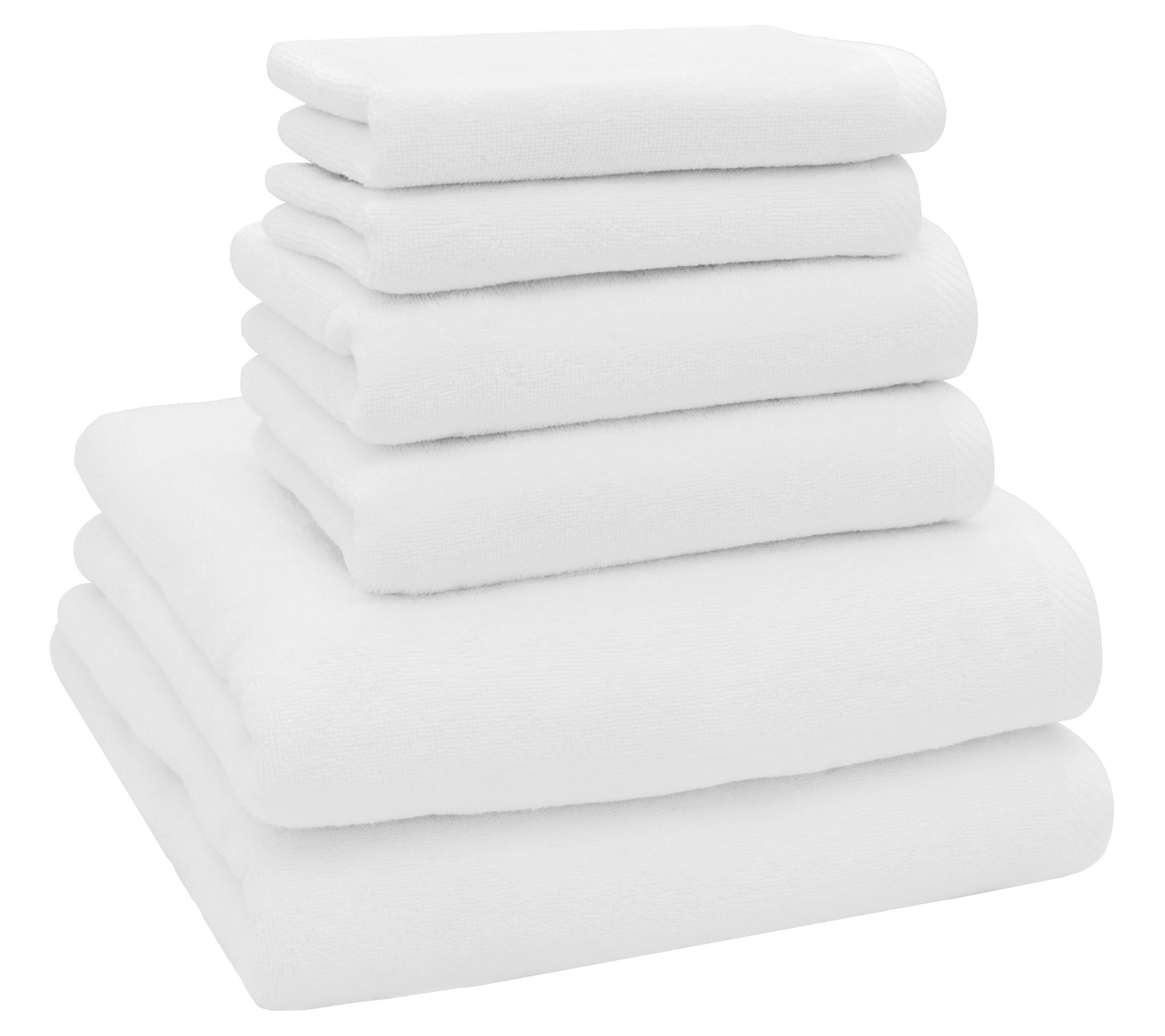 Linum Home Textiles Sinemis 100% Turkish Cotton Terry Bath Towels - Set of 6 White